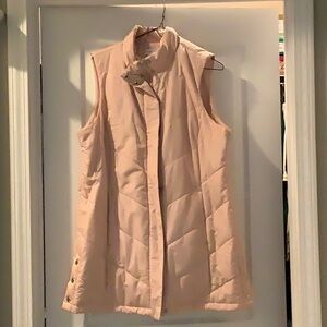 Puffer vest. Brand: Christopher and Banks. Size: Large. Color: Light Pink